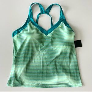 Nike Women’s Plus Size Stripe Racerback Tankini Top